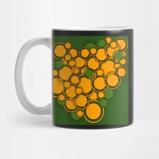 green and gold abstract pattern Mug